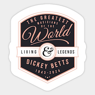 Dickey Betts 1943 2024 Music D4 Sticker